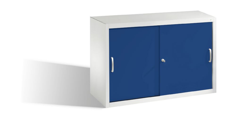 Produktbild C+P Schiebetürenschrank Acurado 2000 Stahlkonstruktion blau 1200 x 500 x 790 mm