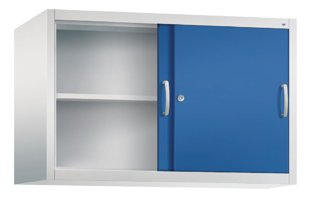 Produktbild C+P Schiebetürenschrank Acurado 2000 Stahlkonstruktion blau 1200 x 500 x 790 mm bild 2