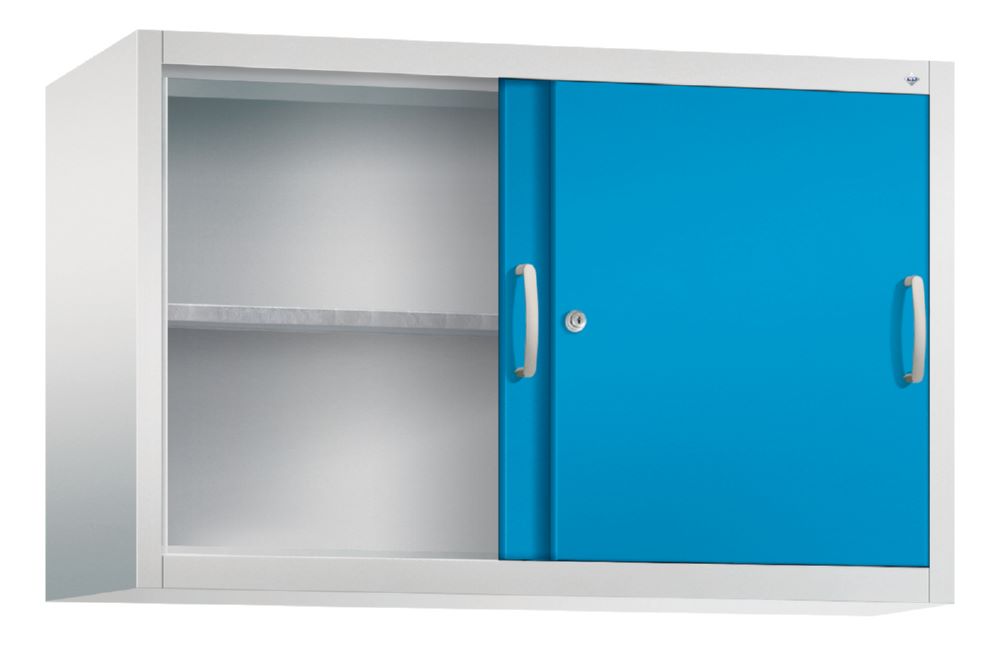 Produktbild C+P Stahl Schiebetürenschrank Acurado 2000 lichtblau 1200 x 400 x 790 mm bild 2