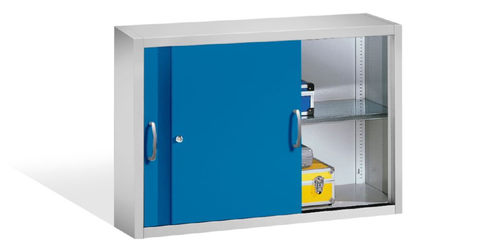 Produktbild C+P Stahl Schiebetürenschrank Acurado 2000 lichtblau 1200 x 400 x 790 mm bild 3