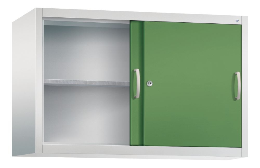 Produktbild C+P Stahl Schiebetürenschrank Acurado 2000 resedagrün 1200 x 400 x 790 mm bild 2