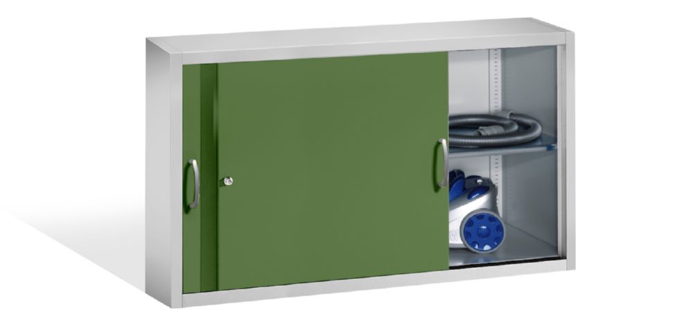 Produktbild C+P Stahl Schiebetürenschrank Acurado 2000 resedagrün 1600 x 400 x 790 mm bild 3