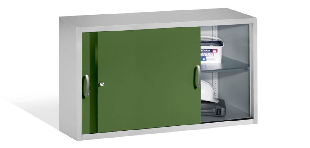 Produktbild C+P Aufsatz Schiebetürenschrank Acurado 2000 resedagrün 1600 x 500 x 790 mm bild 3