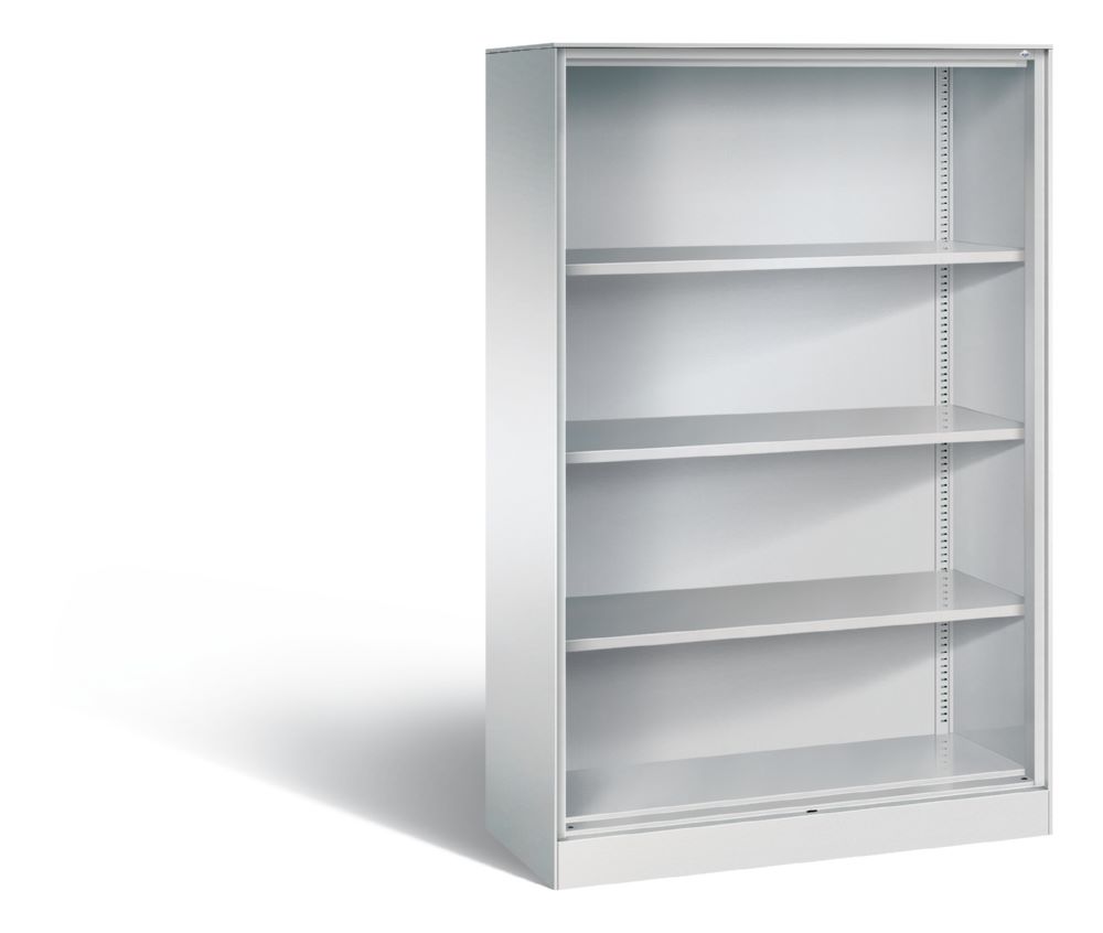 Produktbild C+P Stahlregal mit Rückwand Asisto 3 Einlegeböden lichtgrau 1000 x 435 x 1635 mm