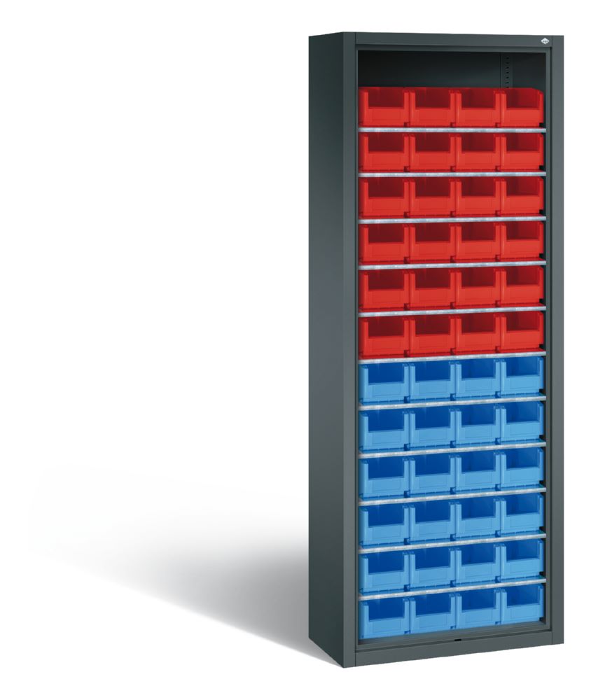 Produktbild C+P Stahlregal mit Rückwand Serie 13 anthrazit 700 x 300 x 1980 mm