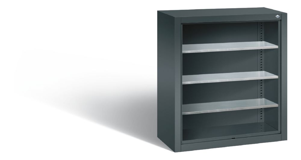 Produktbild C+P Stahlregal mit Rückwand Serie 13 anthrazit 700 x 300 x 830 mm