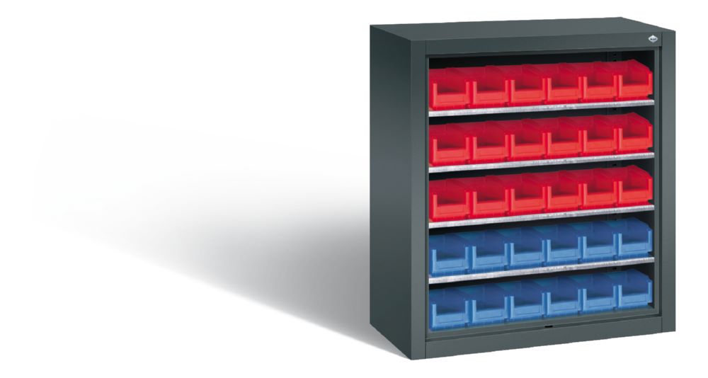 Produktbild C+P Stahlregal mit Rückwand Serie 13 anthrazit 700 x 300 x 830 mm