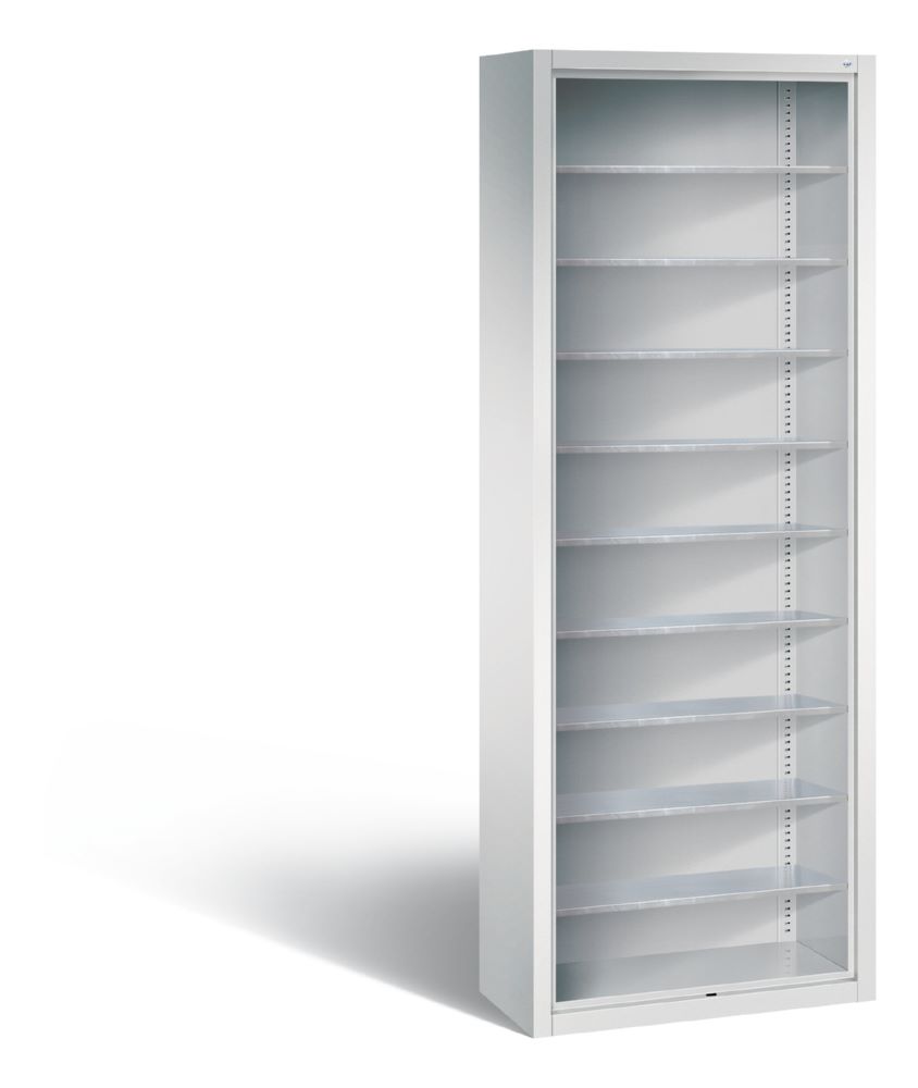 Produktbild C+P Fächerregal mit Rückwand Serie 13 lichtgrau 700 x 300 x 1980 mm