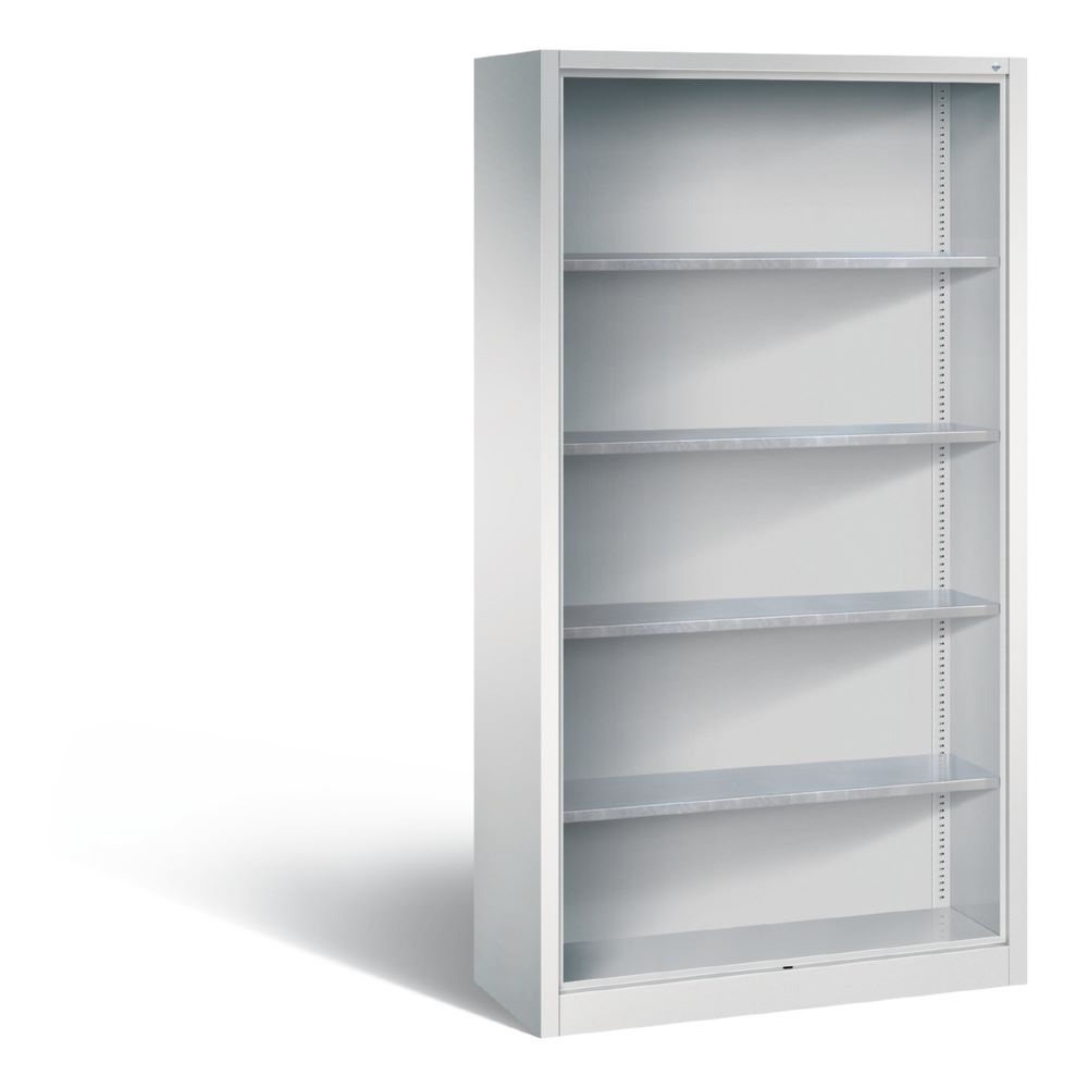 Produktbild C+P Stahlregal mit Rückwand Serie 13 lichtgrau Maße 1000 x 420 x 1980 mm