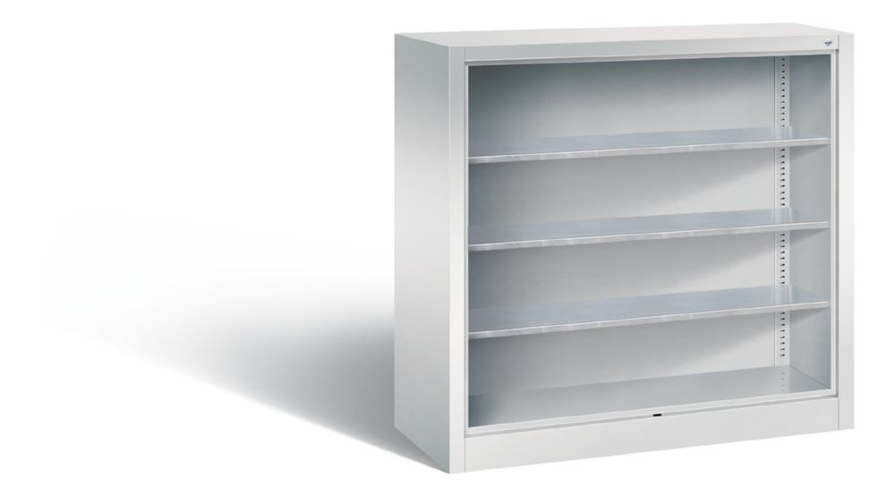 Produktbild C+P Stahlregal mit Rückwand Serie 13 lichtgrau 1000 x 420 x 1000 mm