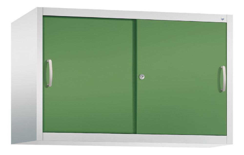 Produktbild C+P Schiebetürenschrank Türen mit Leichtlaufrollen resedagrün 1200 x 500 x 790 mm