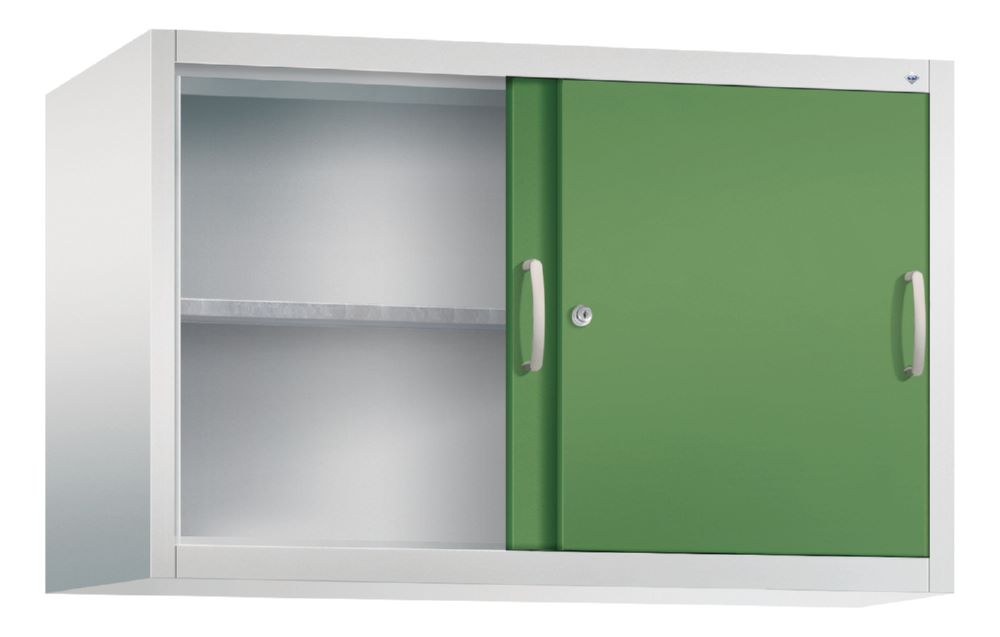 Produktbild C+P Schiebetürenschrank Türen mit Leichtlaufrollen resedagrün 1200 x 500 x 790 mm bild 2