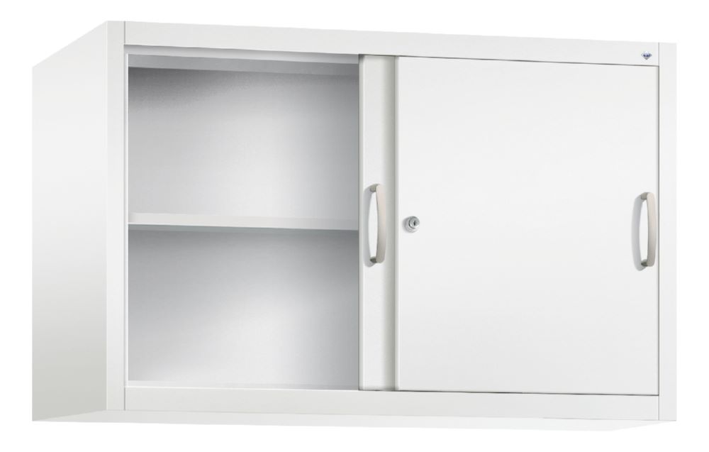 Produktbild C+P Schiebetürenschrank mit Türen auf Leichtlaufrollen weiß 1200 x 500 x 790 mm bild 2