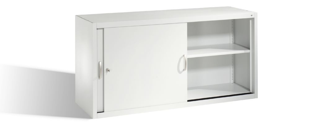 Produktbild C+P Aufsatzschrank mit Schiebetüren 1 Fachboden lichtgrau 1600 x 500 x 790 mm bild 2