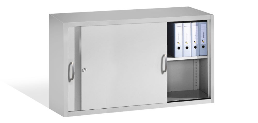 Produktbild C+P Aufsatzschrank mit Schiebetüren 1 Fachboden lichtgrau 1600 x 500 x 790 mm bild 3