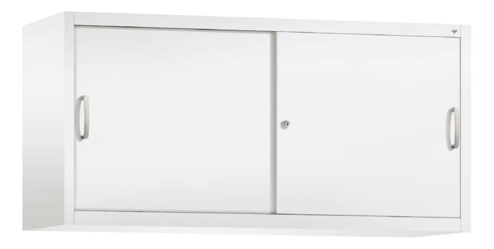 Produktbild C+P Aufsatzschrank mit Leichtlaufrollen und Trennwand weiß 1600 x 500 x 790 mm