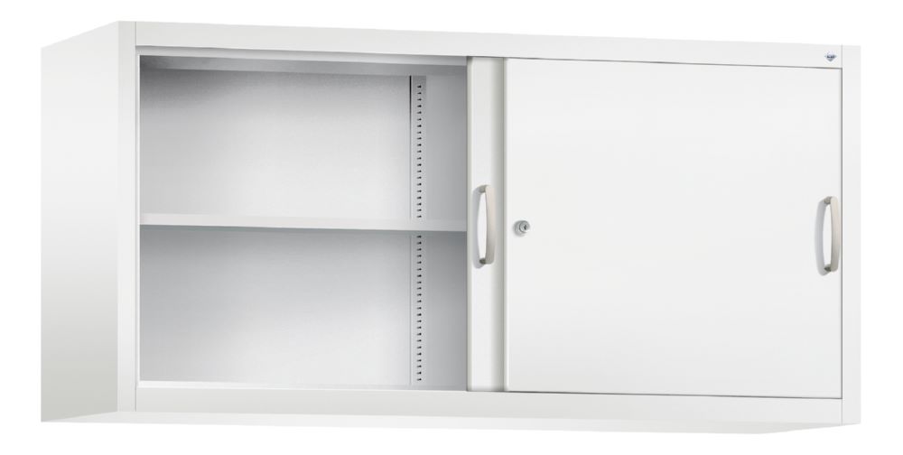 Produktbild C+P Aufsatzschrank mit Leichtlaufrollen und Trennwand weiß 1600 x 500 x 790 mm bild 2