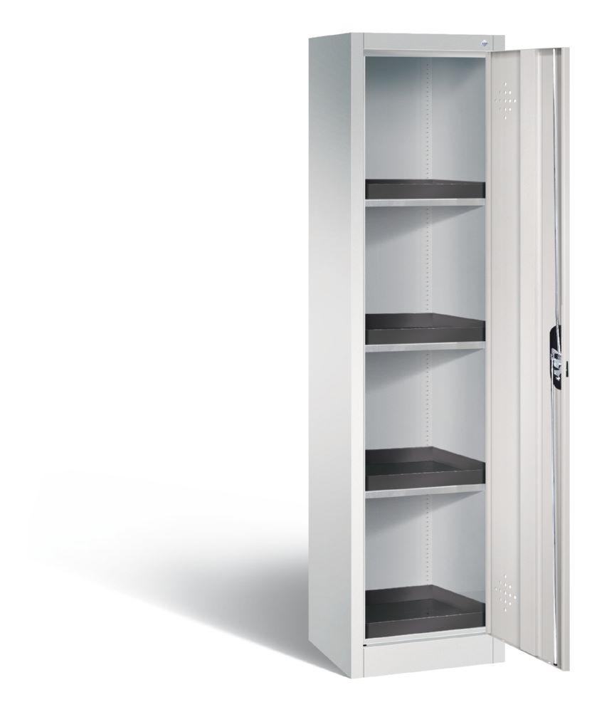 Produktbild C+P Umweltschrank mit 4 PE Wannen in lichtgrau 502 x 500 x 1950 mm bild 2