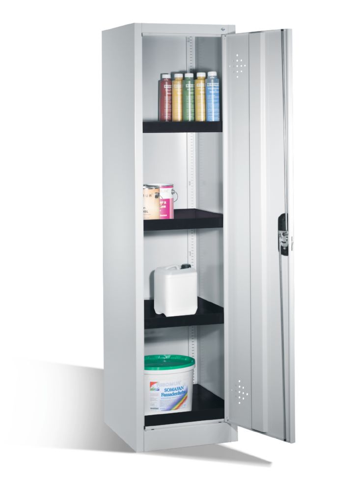 Produktbild C+P Umweltschrank mit 4 PE Wannen in lichtgrau 502 x 500 x 1950 mm bild 3