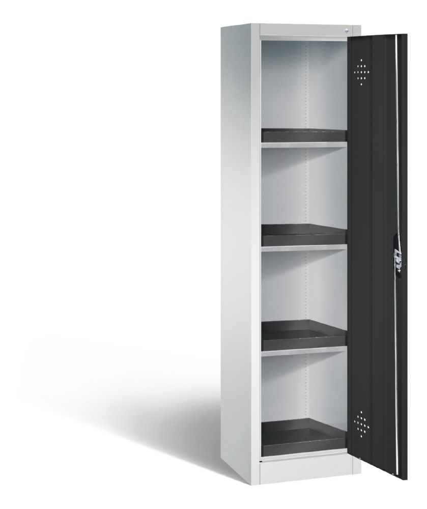 Produktbild C+P Umweltschrank mit 4 PE Wannen Türen in anthrazit 502 x 500 x 1950 mm bild 2
