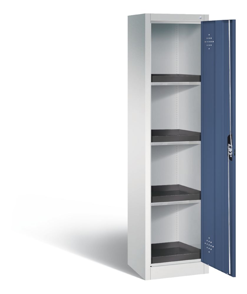 Produktbild C+P Umweltschrank mit 4 PE Wannen fernblau 502 x 500 x 1950 mm bild 2