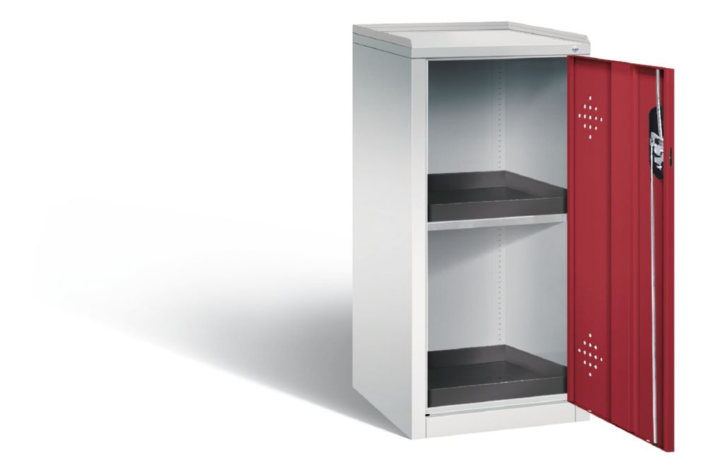 Produktbild C+P Umweltschrank mit 2 PE Auffangwannen rubinrot 502 x 500 x 1000 mm bild 2