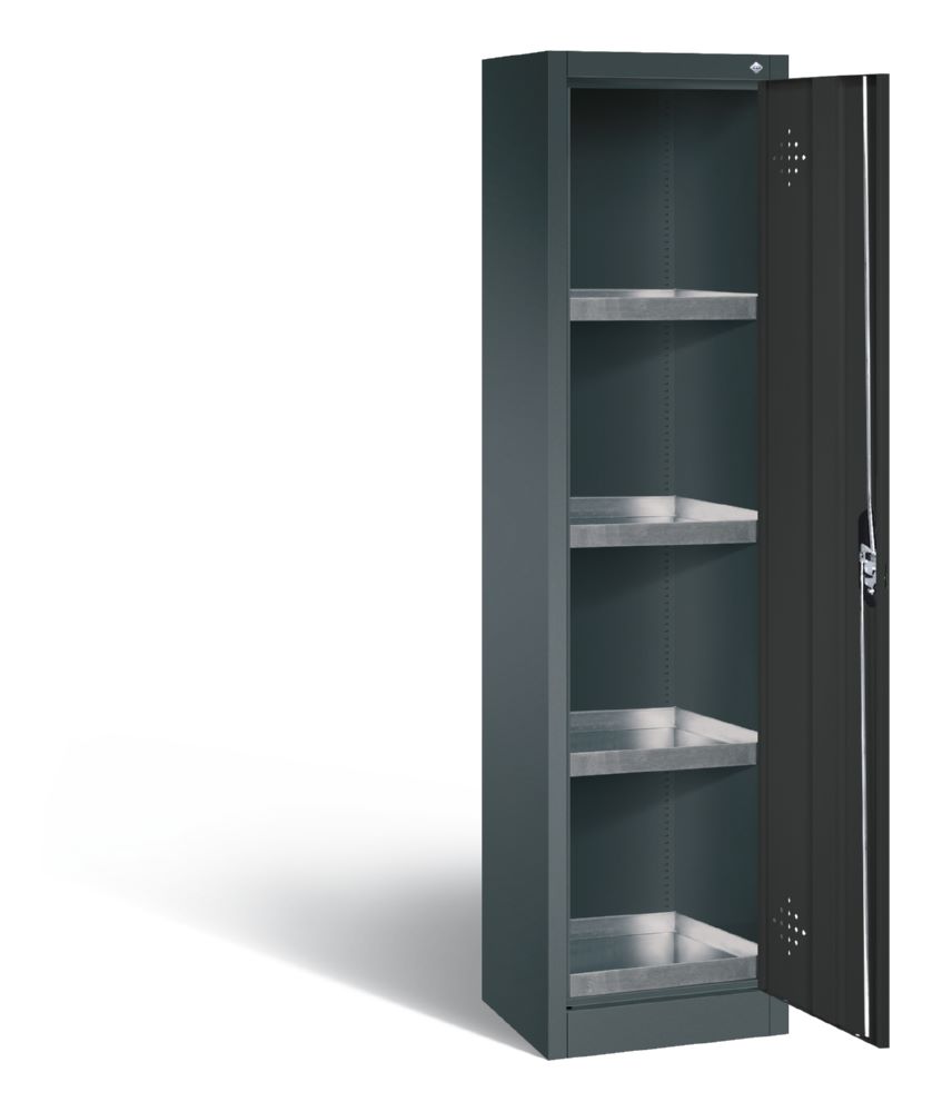 Produktbild C+P Umweltschrank mit 4 Stahlwannen anthrazit 502 x 500 x 1950 mm bild 2