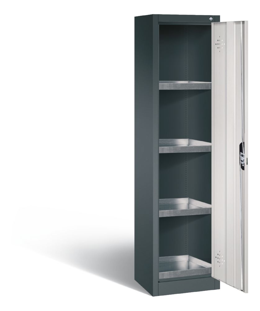 Produktbild C+P Umweltschrank mit 4 Stahlwannen grau lichtgrau 502 x 500 x 1950 mm bild 2