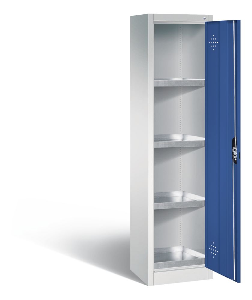Produktbild C+P Umweltschrank mit 4 Stahlwannen enzianblau 502 x 500 x 1950 mm bild 2