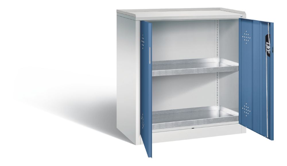 Produktbild C+P Umweltschrank mit Stahlwannen fernblau 930 x 500 x 1000 mm bild 2