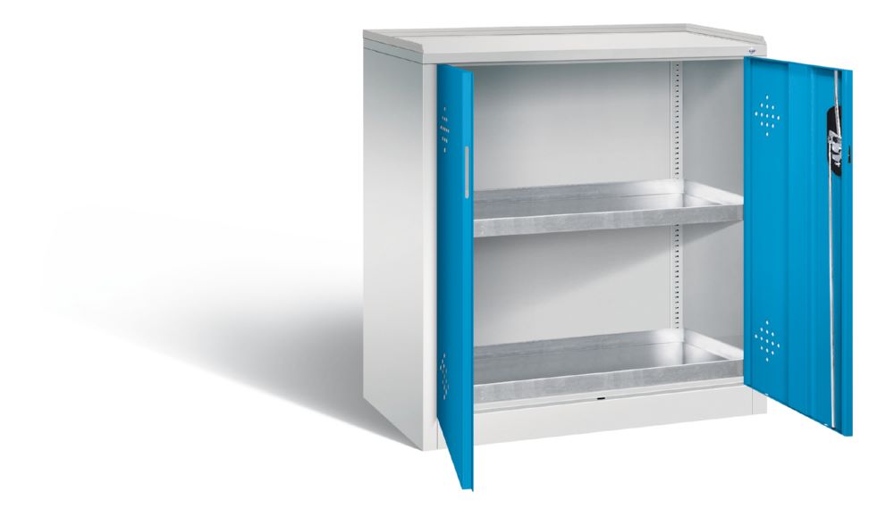 Produktbild C+P Umweltschrank mit Stahlwannen lichtblau 930 x 500 x 1000 mm bild 2