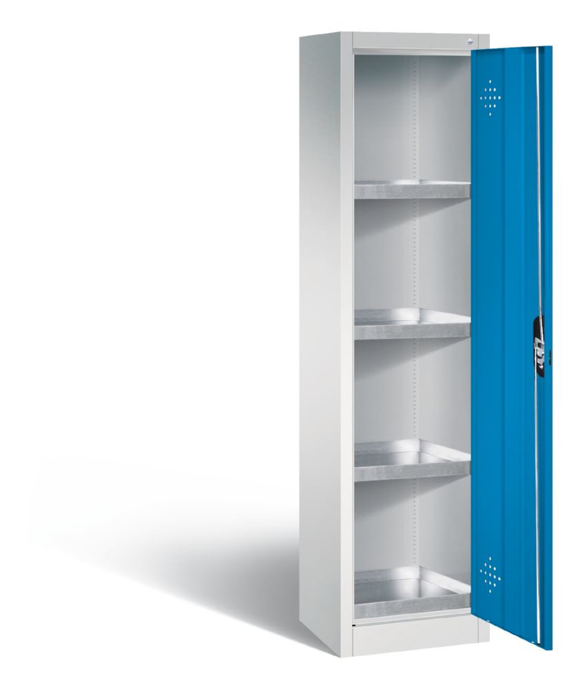 Produktbild C+P Umweltschrank mit 4 Stahlwannen lichtblau 502 x 500 x 1950 mm bild 2