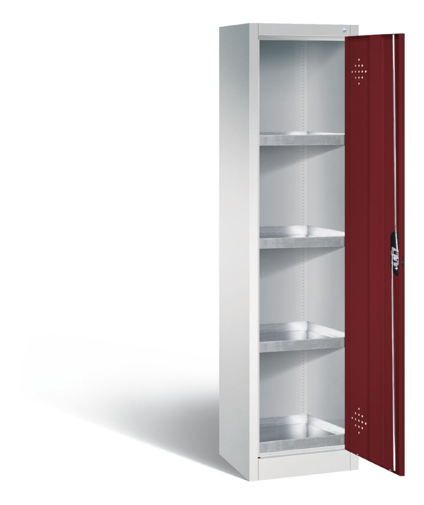 Produktbild C+P Umweltschrank mit 4 Stahlwannen rubinrot 502 x 500 x 1950 mm bild 2