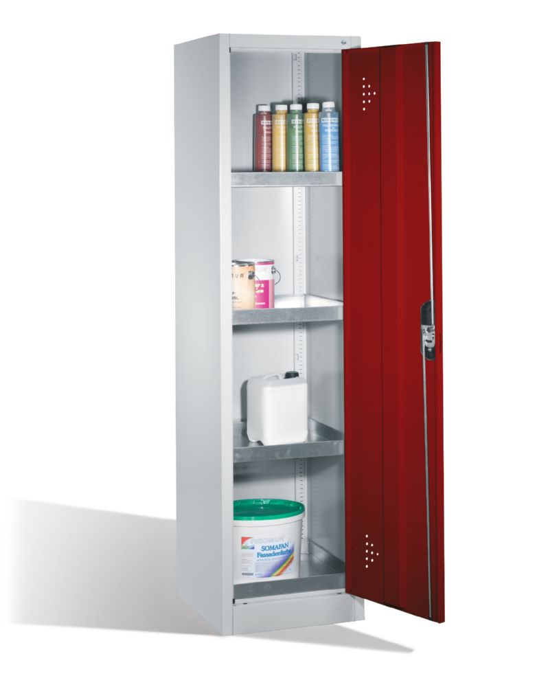 Produktbild C+P Umweltschrank mit 4 Stahlwannen rubinrot 502 x 500 x 1950 mm bild 3