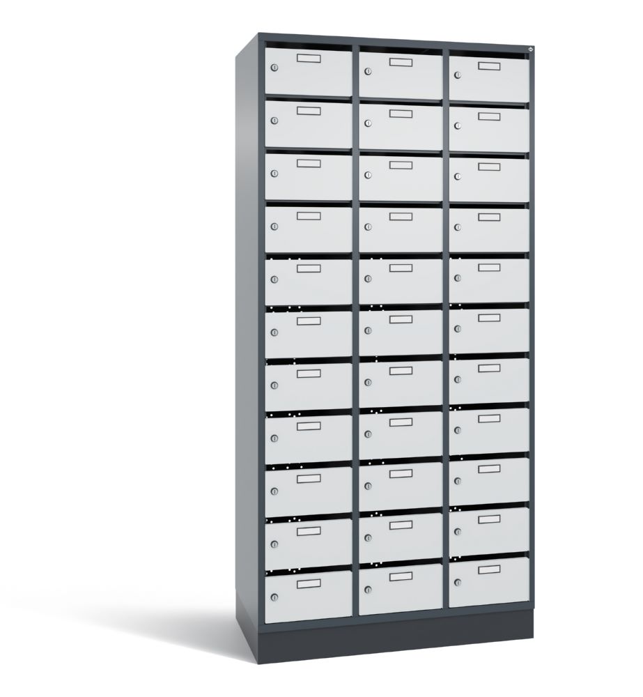 Produktbild C+P Verteilerschrank 33 Fächer 1950 x 920 x 490 mm anthrazit lichtgrau