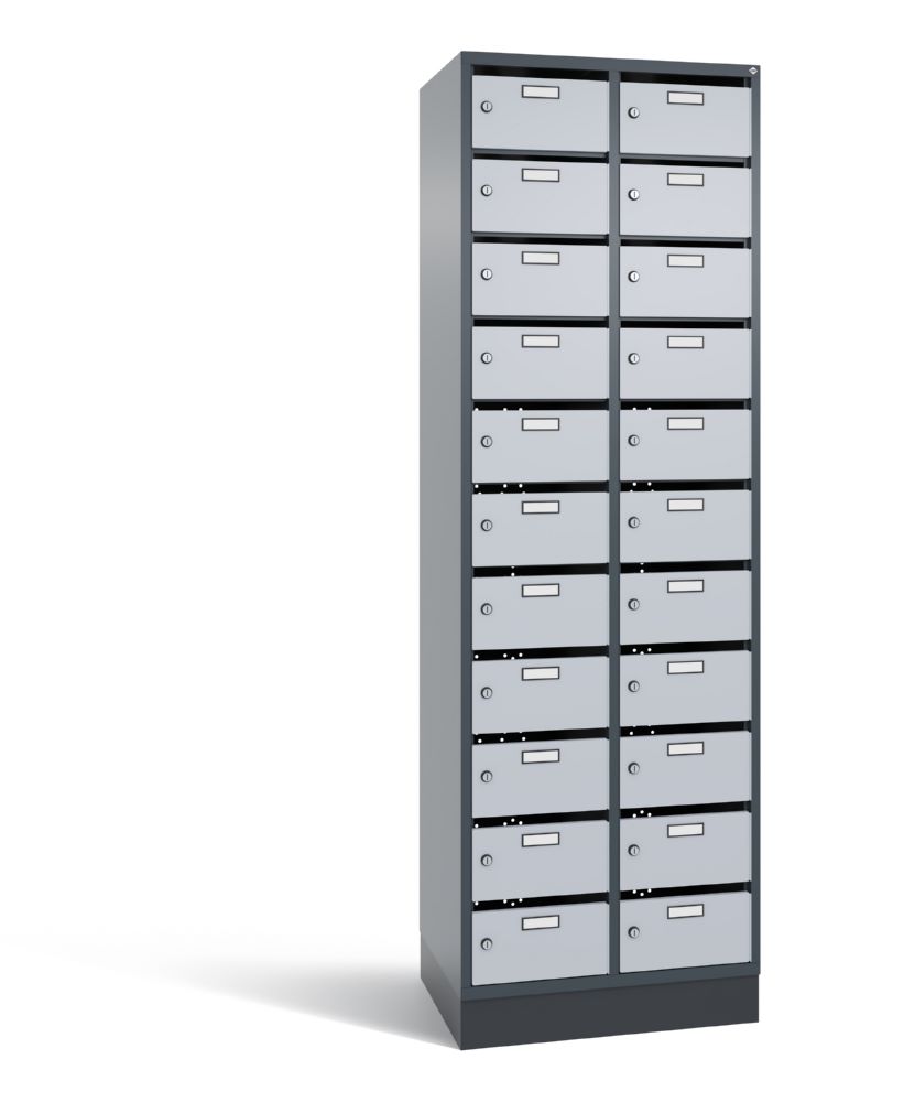 Produktbild C+P Verteilerschrank 22 Fächer 1950 x 620 x 490 mm anthrazit weißaluminium