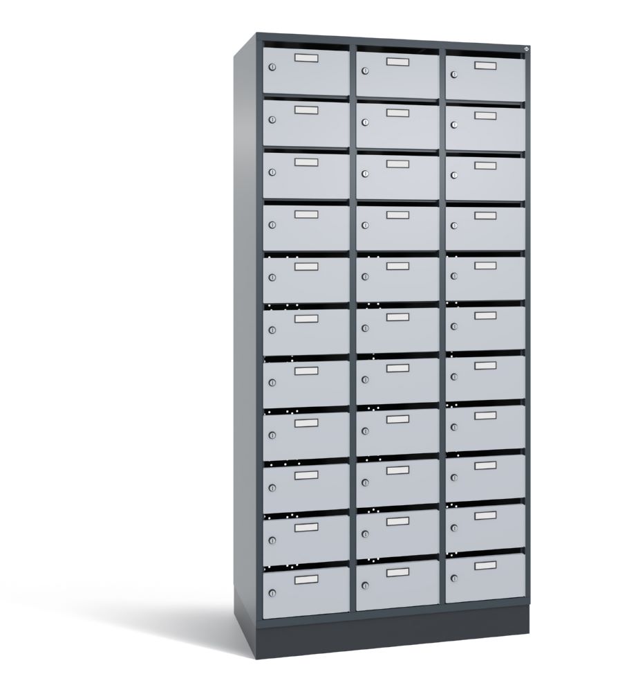 Produktbild C+P Verteilerschrank Serie 8170 33 Fächer Breite 920 mm anthrazit weißaluminium bild 1