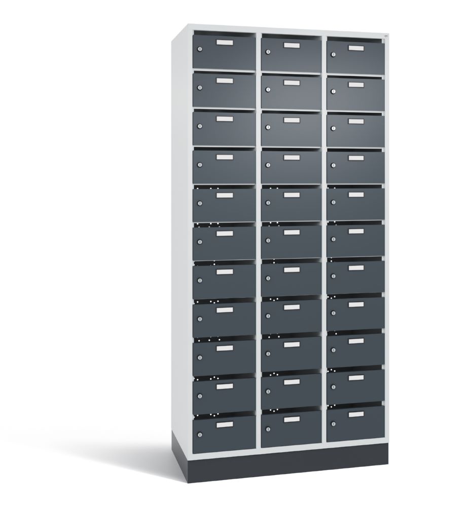 Produktbild C+P Verteilerschrank 33 Fächer 1950 x 920 x 490 mm lichtgrau anthrazit