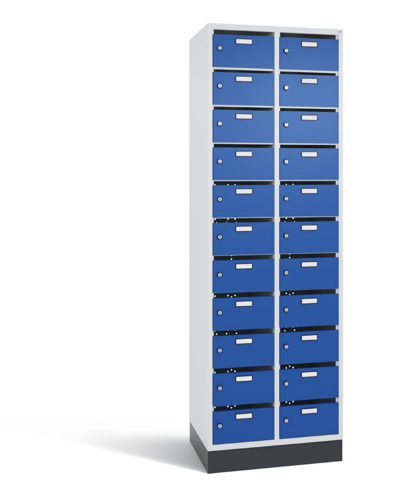 Produktbild C+P Verteilerschrank 22 Fächer 1950 x 620 x 490 mm lichtgrau enzianblau