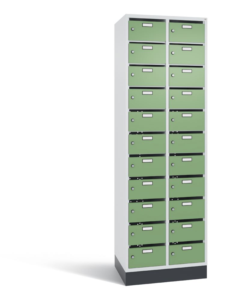 Produktbild C+P Verteilerschrank 22 Fächer 1950 x 620 x 490 mm lichtgrau resedagrün