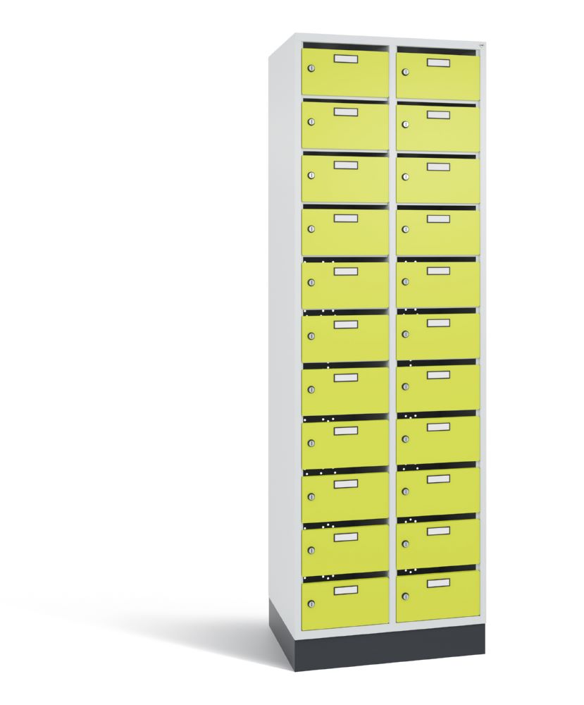 Produktbild C+P Verteilerschrank 22 Fächer 1950 x 620 x 490 mm lichtgrau viridingrün