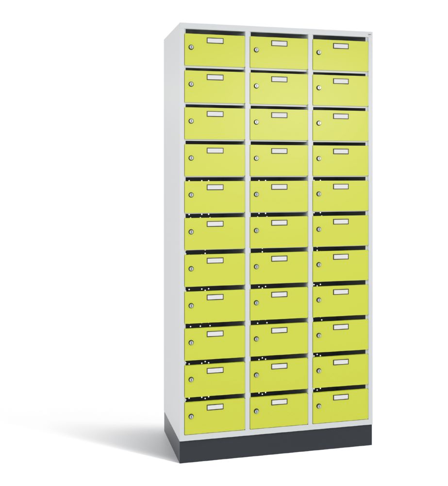 Produktbild C+P Verteilerschrank 33 Fächer 1950 x 920 x 490 mm lichtgrau viridingrün