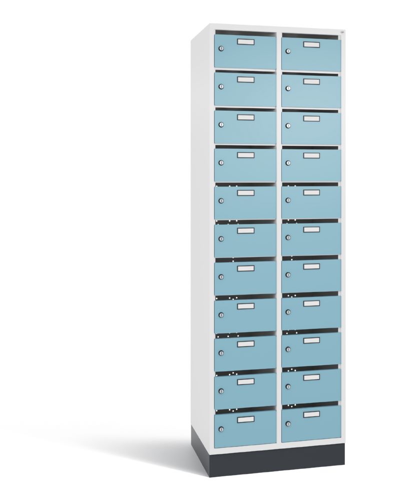 Produktbild C+P Verteilerschrank Serie 8170 22 Fächer 1950 x 620 x 490 mm weiß horizontblau