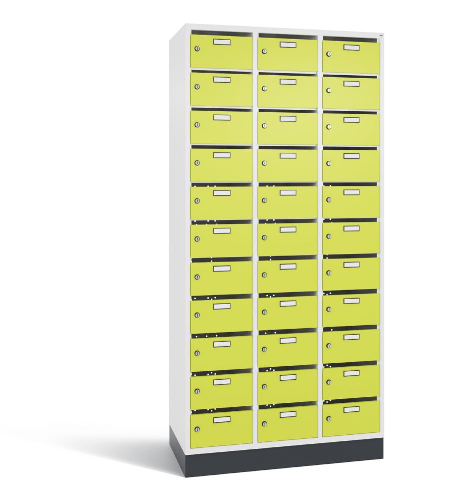 Produktbild C+P Verteilerschrank 33 Fächer 1950 x 920 x 490 mm weiß viridingrün