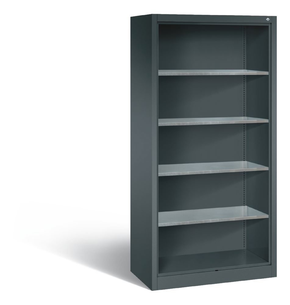 Produktbild C+P Werkstattregal mit Fächer und Rückwand anthrazit 930 x 500 x 1950 mm