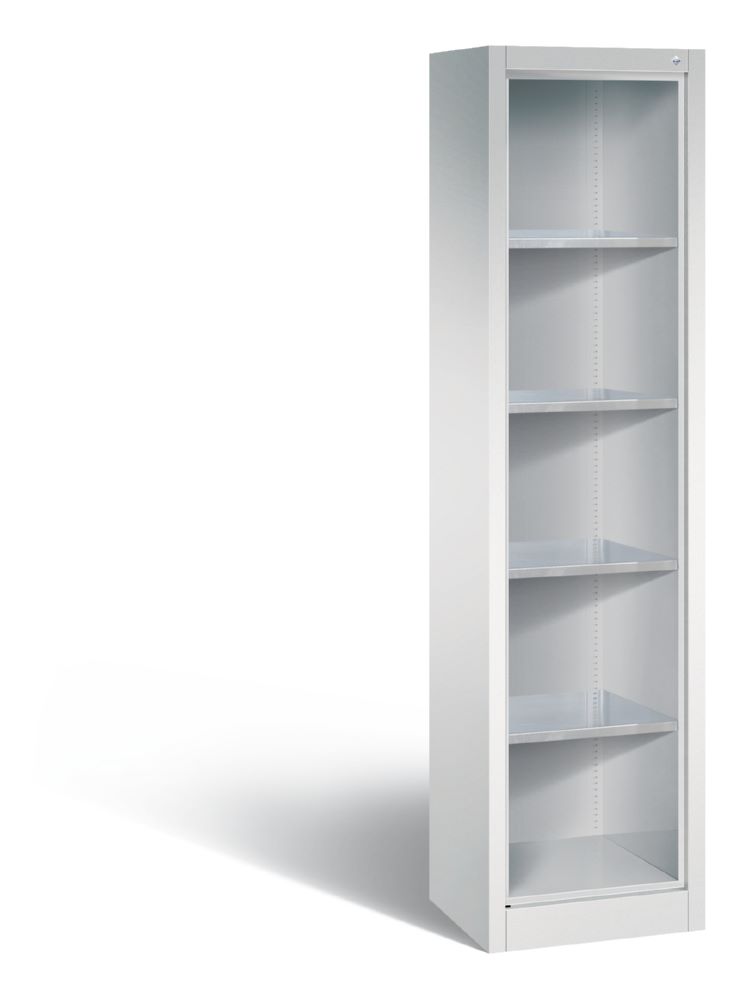 Produktbild C+P Werkstattregal mit Rückwand und Fächer lichtgrau 502 x 400 x 1950 mm