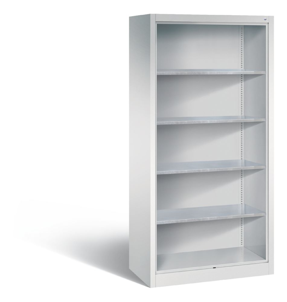 Produktbild C+P Werkstattregal mit Kunststoffgleitern lichtgrau 930 x 500 x 1950 mm