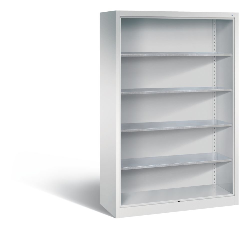 Produktbild C+P Werkstattregal Rückwand und 4 Fachböden lichtgrau 1200 x 500 x 1950 mm