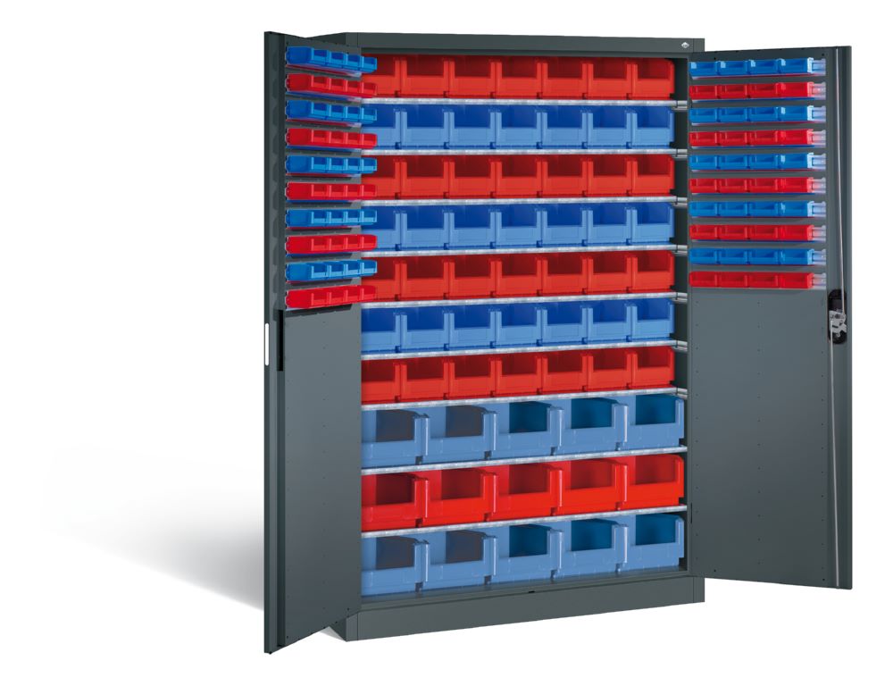 Produktbild C+P Werkstattschrank Serie 89 1950 x 1200 x 500 mm in anthrazit bild 2