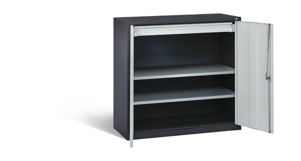 Produktbild C+P Werkstattschrank 2 Einlegeböden anthrazit lichtgrau 1000 x 500 x 1000 mm bild 2